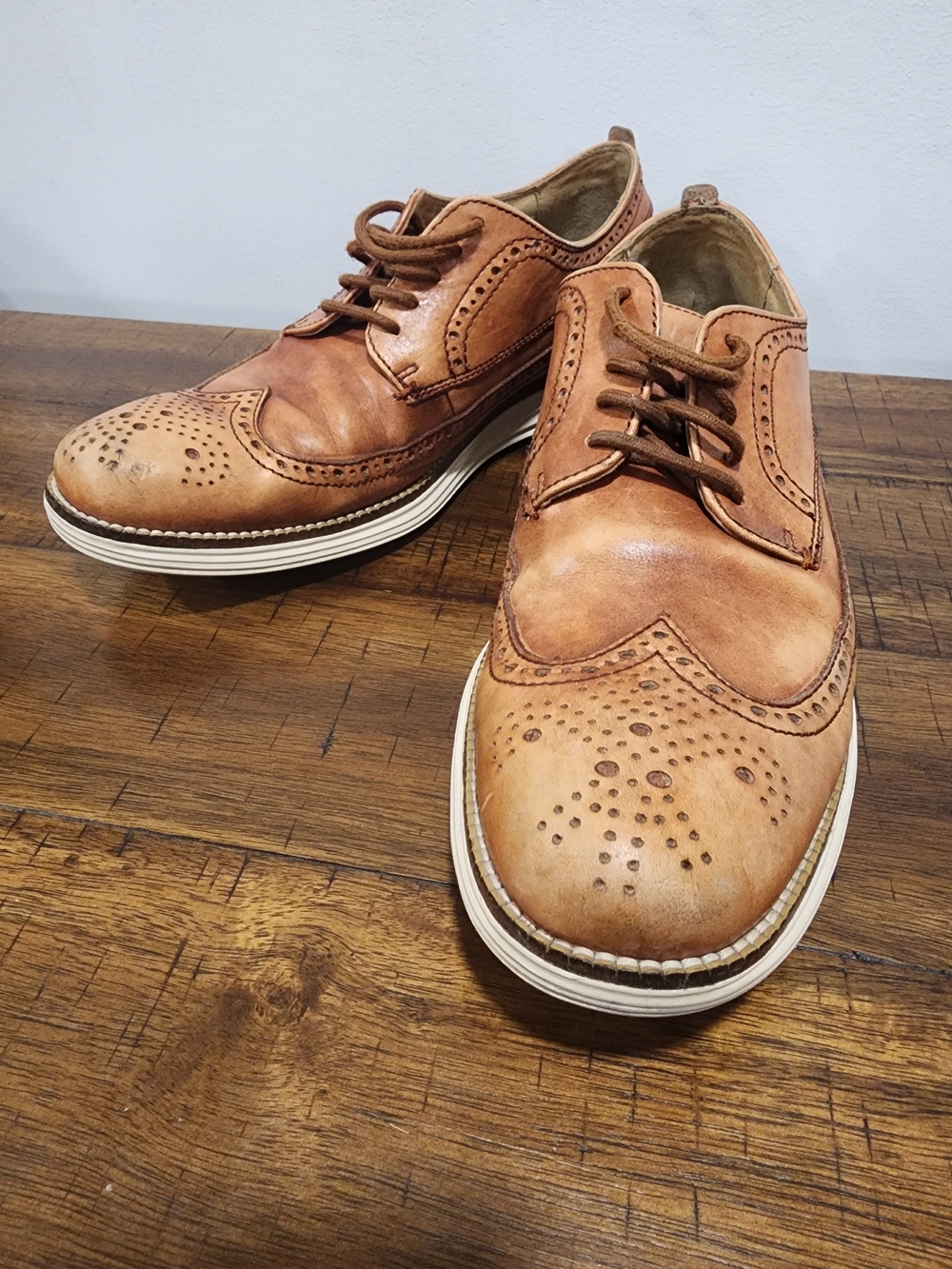 Cole Haan OriginalGrand Wingtip Oxford Shoes Mens Size 9 M Brown Leather C21133